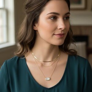 Kendra Scott Elegant Gold Layered Necklace Set